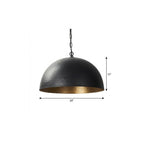 Black Metal Single Ceiling Light With Black Shades