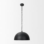Black Metal Single Ceiling Light With Black Shades