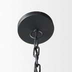 Black Metal Single Ceiling Light With Black Shades