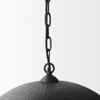 Black Metal Single Ceiling Light With Black Shades