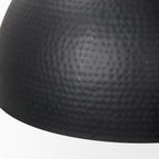 Black Metal Single Ceiling Light With Black Shades