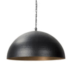 Black Metal Single Ceiling Light With Black Shades
