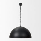 Black Metal Single Ceiling Light With Black Shades