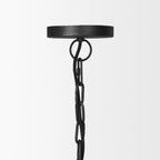 Black Metal Single Ceiling Light With Black Shades