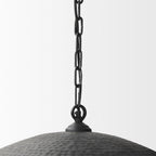 Black Metal Single Ceiling Light With Black Shades