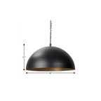 Black Metal Single Ceiling Light With Black Shades