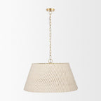 Taupe Metal Single Ceiling Light With Cream Shades