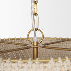 Taupe Metal Single Ceiling Light With Cream Shades