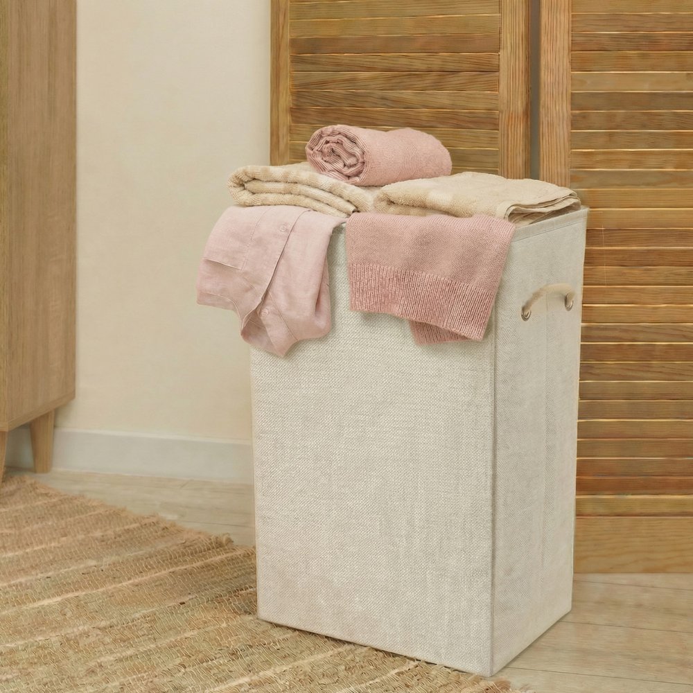 9" Off White Wicker Single Door Linen Cabinet