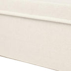 10" Off White Wicker Single Door Linen Cabinet