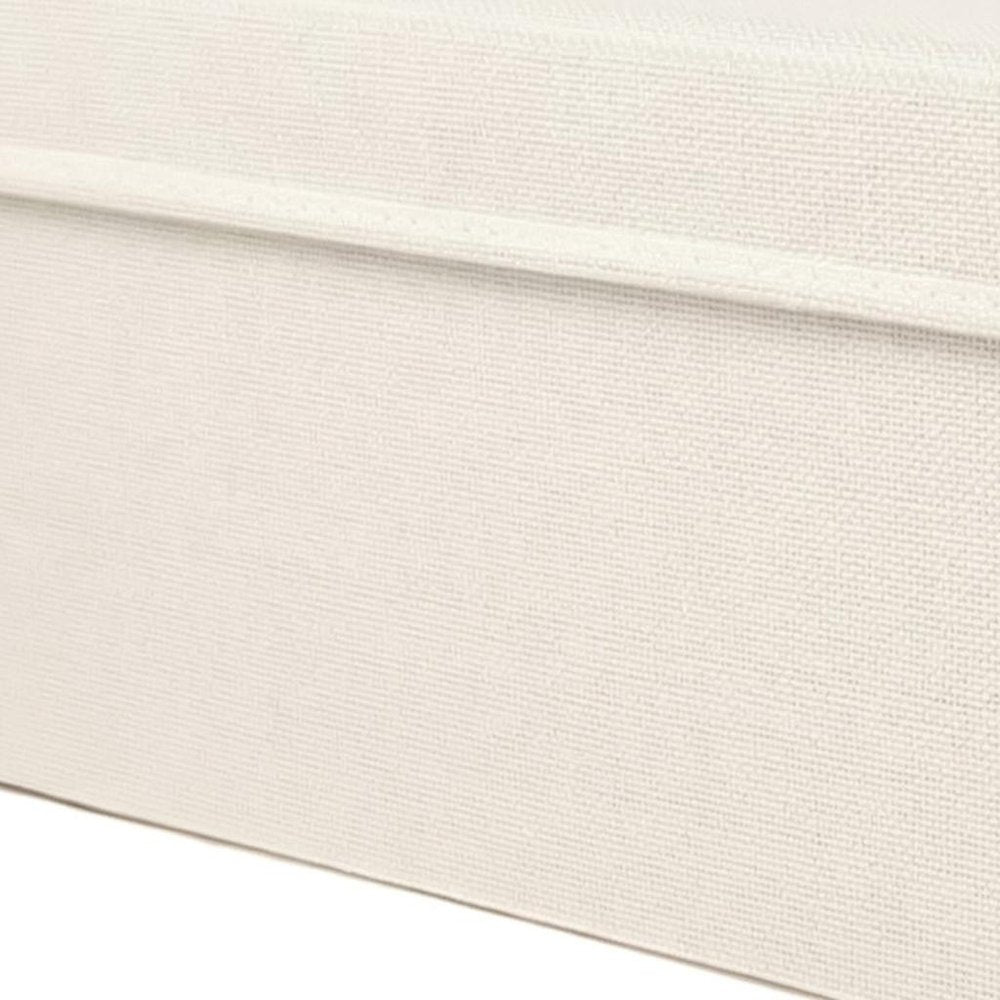 10" Off White Wicker Single Door Linen Cabinet