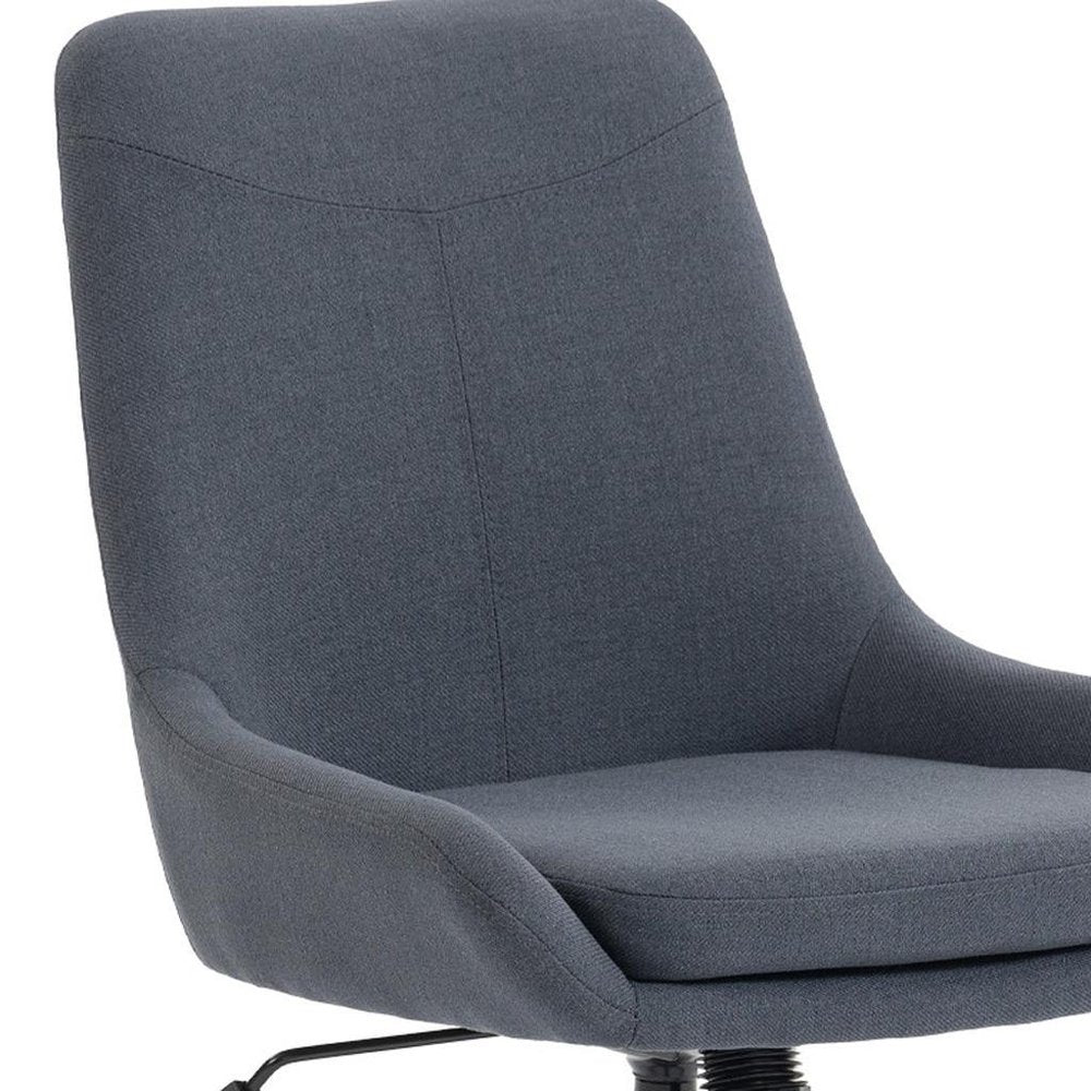 Dark Gray And Black Adjustable Height Swivel Rolling Office Chair