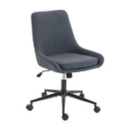 Dark Gray And Black Adjustable Height Swivel Rolling Office Chair