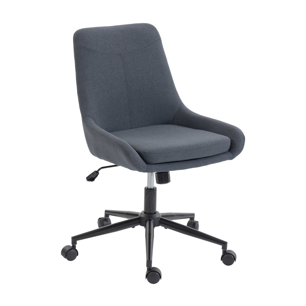 Dark Gray And Black Adjustable Height Swivel Rolling Office Chair
