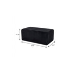 51" Black Corduroy Ottoman