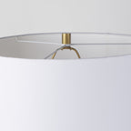 30" Gold Novelty Table Lamp With Drum Shade