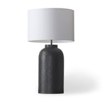 30" Black Novelty Table Lamp With Drum Shade