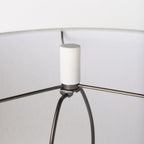 31" White Novelty Table Lamp With Drum Shade