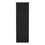 19" Black Wood Corner Accent Chest