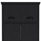19" Black Wood Corner Accent Chest