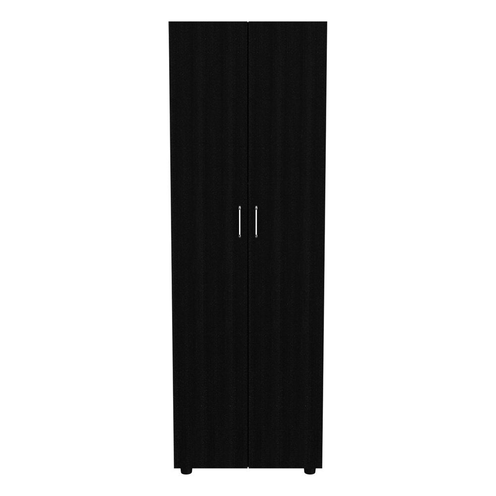19" Black Wood Corner Accent Chest
