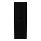 19" Black Wood Corner Accent Chest