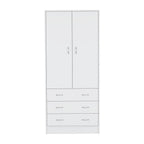 19" White Wood Corner Accent Chest