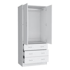 19" White Wood Corner Accent Chest