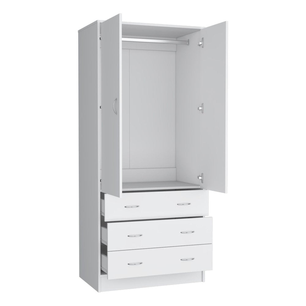 19" White Wood Corner Accent Chest