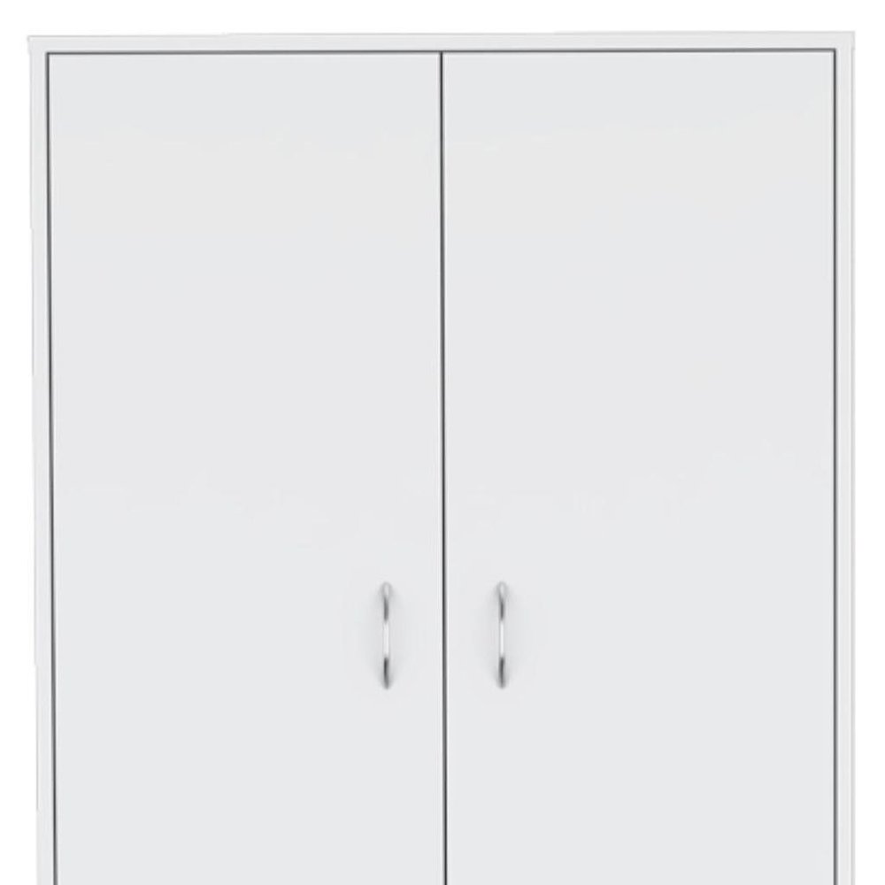 19" White Wood Corner Accent Chest