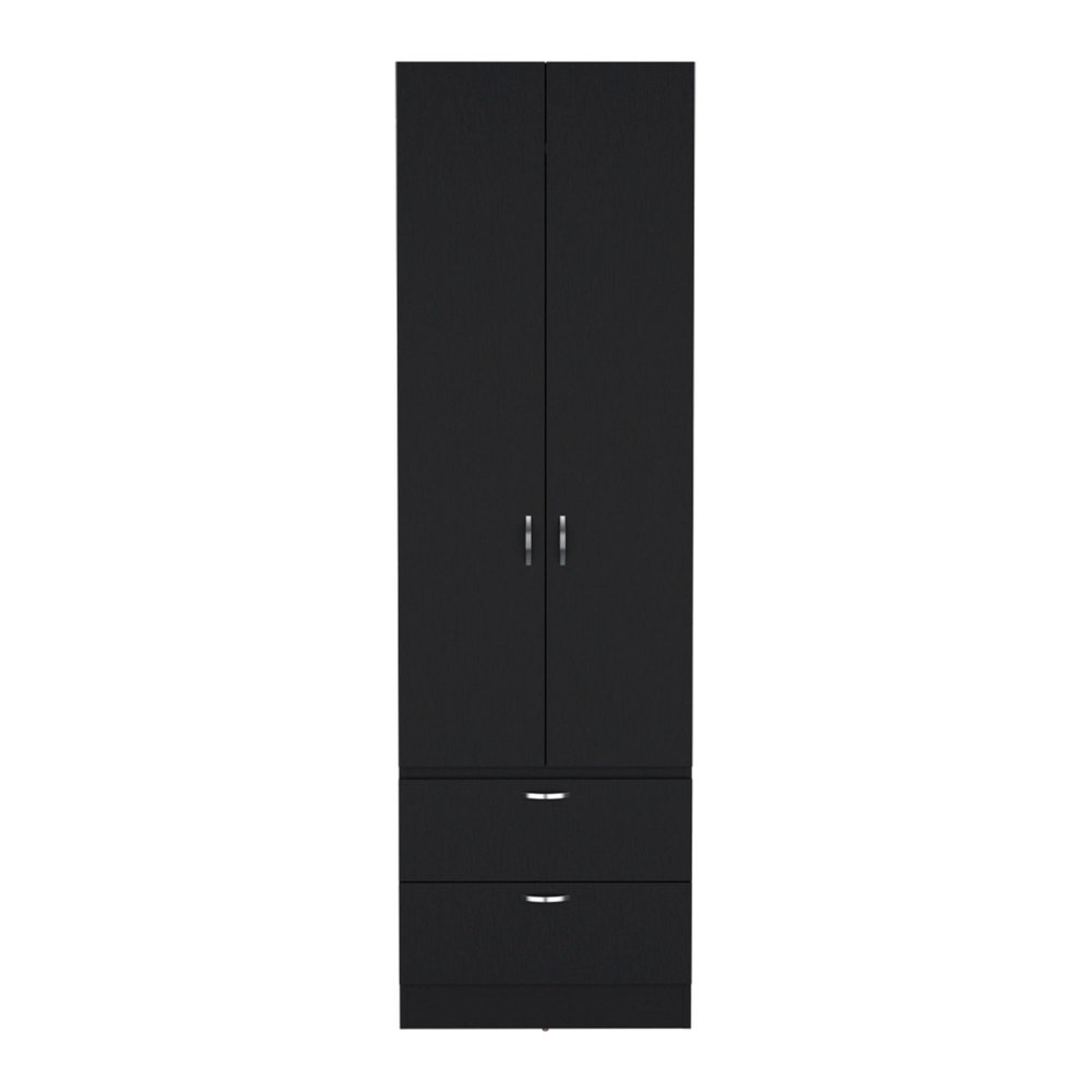19" Black Wood Corner Accent Chest