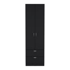 19" Black Wood Corner Accent Chest