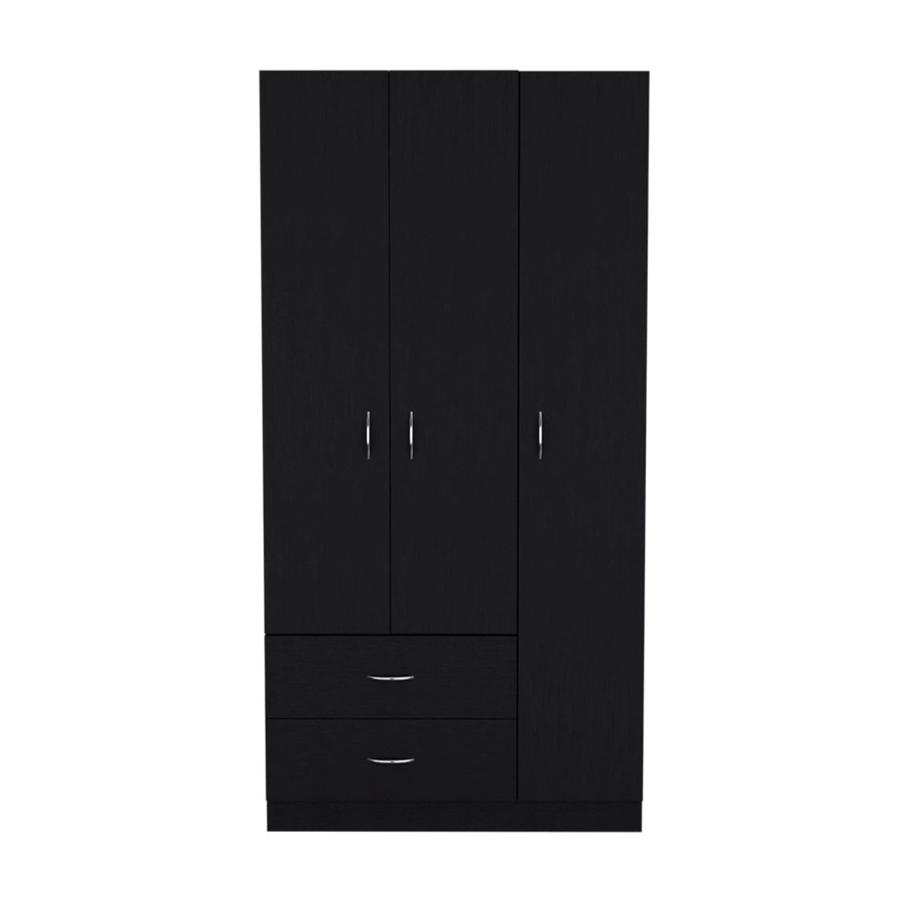 18" Black Wood Corner Accent Chest