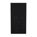 18" Black Wood Corner Accent Chest