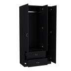 18" Black Wood Corner Accent Chest