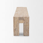 70" Natural Wood Distressed Dining Bench