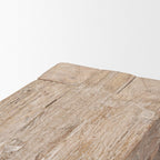 70" Natural Wood Distressed Dining Bench