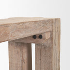 70" Natural Wood Distressed Dining Bench