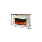 61" Black And Red Metal Electric Fireplace Insert With Mantle With LED