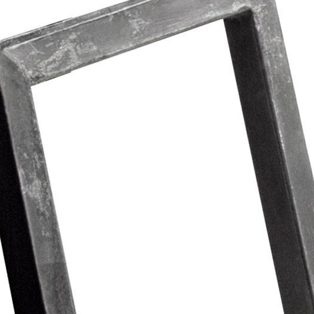 10" Black Metal One Tier Bookcase