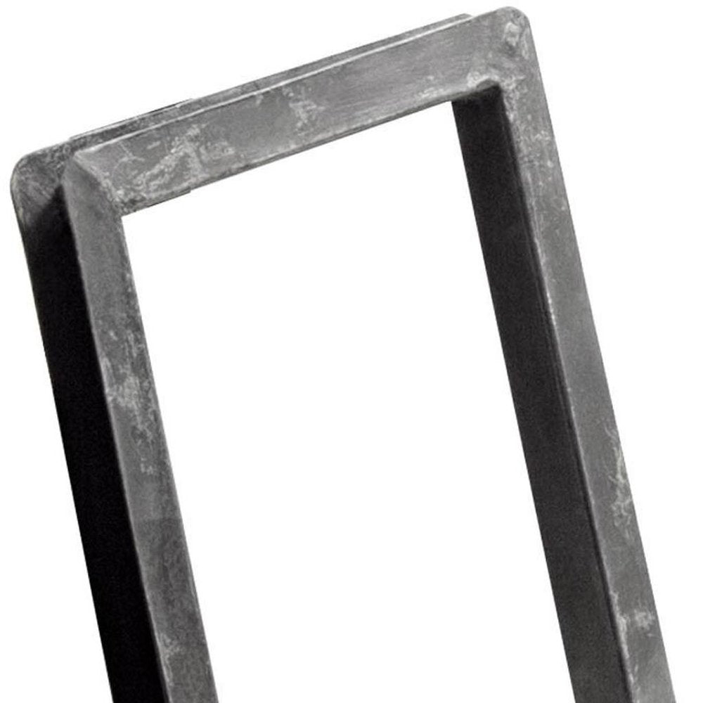 10" Black Metal One Tier Bookcase
