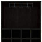 16" Black Wood Bar Cart
