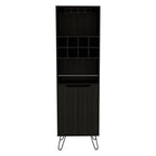 16" Black Wood Bar Cart