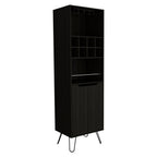 16" Black Wood Bar Cart