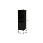 16" Black Wood Bar Cart