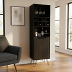 16" Black Wood Bar Cart