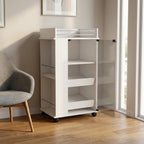 16" White Wood Bar Cart