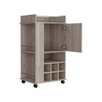 16" Gray Wood Bar Cart