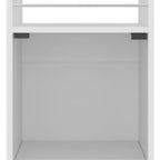 15" White Wood Bar Cart