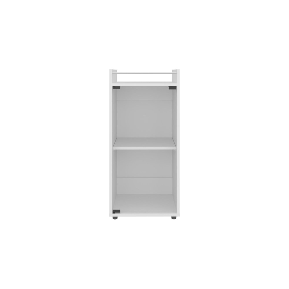 15" White Wood Bar Cart